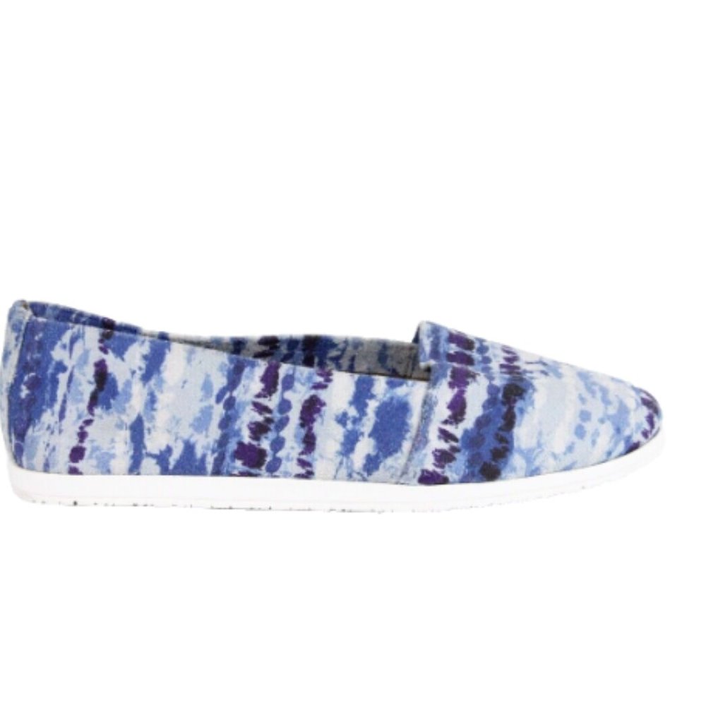 Aerosoles Leather Slip on Shoes NEW Women Flat 6.5 wide Tie Dye Fashion Sneaker
